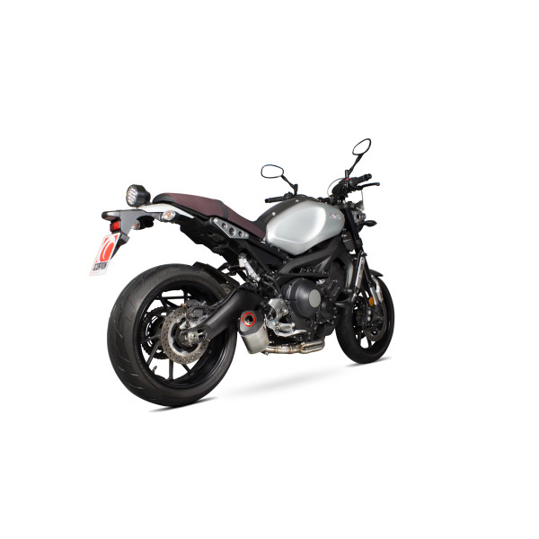 Scorpion Exhaust Yamaha XSR900 2016 - 2021 Serket Parallel Full System Brushed Stainless Steel Sleeve